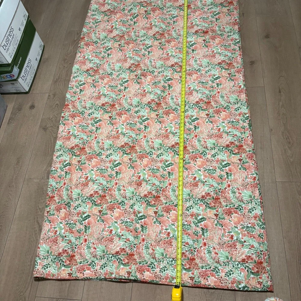 Nina Home by Nina Campbell Quilted Comforter  Floral Reversible Coral Green